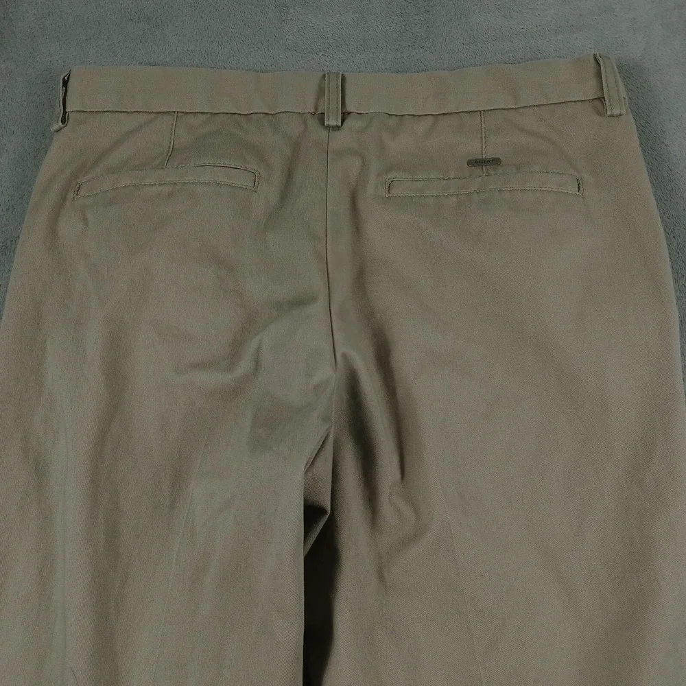 Ariat Pants Mens 33x28 Brown Performance Khaki Chino‎ Pockets Preppy Workwear